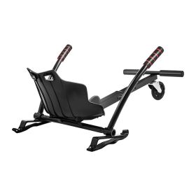 Kids And Adults Adjustable Hover Go Kart Hover Kart Stand Go Kart Seat for 6.5'' 8'' 10'' Two Wheel Self Balancing Scooter (Anti-Turning Go Kart) (Color: Black B)